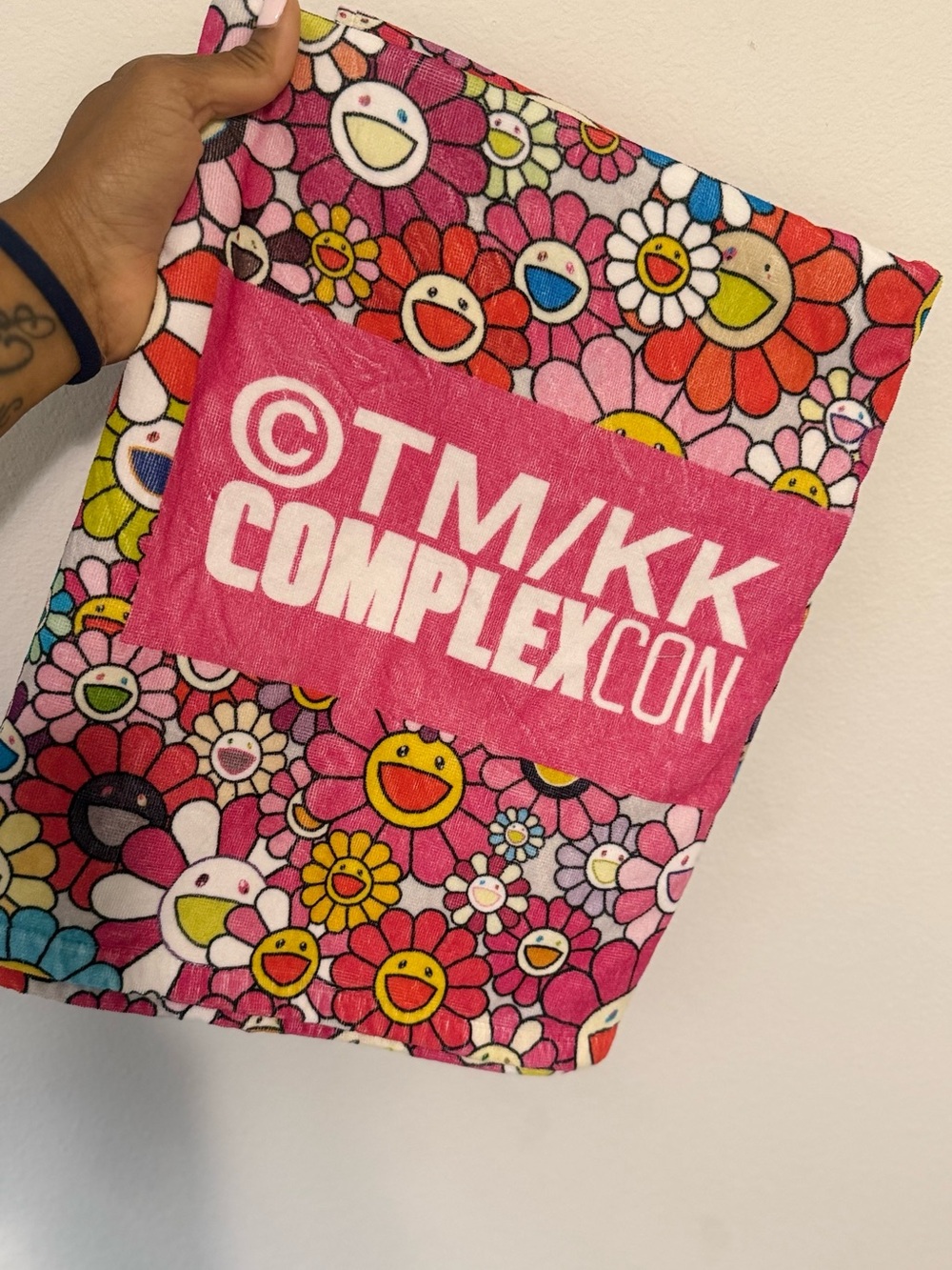 Murakami TM/KK ComplexCon Pink Flower Towel